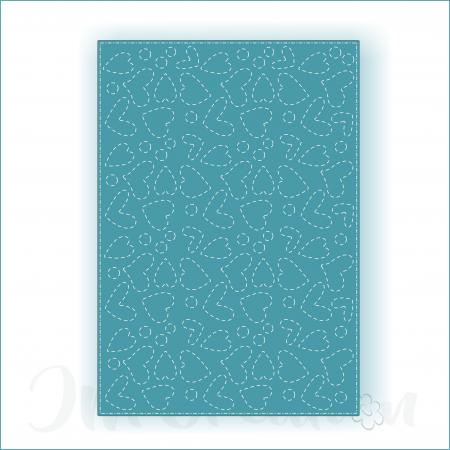 Stanzschablone - Stitched Herzen A6